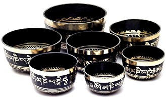 Cuenco tibetano Sets – siete Chakra Curación Meditación cuencos – hecho a mano en Nepal