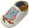 SAYOYO Eule Lauflernschuhe Leder Weiche Sohle Baby Mädchen Jungen Kugelsicherer Krippe Enfants Schuhe 19/20 (6-12) M Monate, Weiß