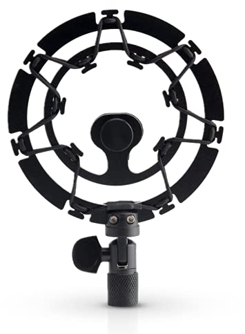 Auphonix Système Anti-Choc (Noir) SM-1BBL pour Microphone Blue Yeti - Aluminium