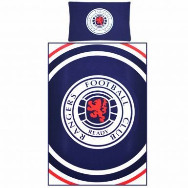 Official Reversible Rangers FC Single Duvet Cover With Pillowcase Bedroom Set (Single Twin Bed)