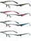 VEVESMUNDO Herren Metall Lesebrillen Halbrand Sportlich Design Hochwertige Computerbrille Halbrahmen Lesehilfen Brillen +1.0 +1.5 +2.0 +2.5 +3.0 +4.0 (+4.0, 4 Farben(Weiß+Rot+Blau+Grün))