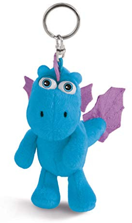 NICI 42380 Drache Kokosnuss Schlüsselanhänger Wasserdrache Wokki, 10 cm, blau, ca