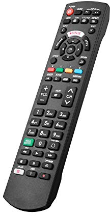 Télécommande de Remplacement Fonctionne avec Toutes Les télévisions Panasonic, avec Netflix, Home, APPS Bouton - Inutile de configurer Télécommande de Remplacement