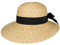 LIERYS Livana Strohhut - Glockenform - Sommerhut - Made in Italy - Atmungsaktiv - UV-Schutz - Damen - Frühjahr/Sommer Natur-schwarz One Size