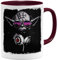OM3® Musik Deejay DJ Yoda Tasse | Keramik Becher | 11oz 325ml | Beidseitig Bedruckt | Bordeaux