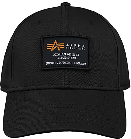 Alpha Industries Herren Crew Cap Basecap Baseballkappe, Black, Einheitsgröße