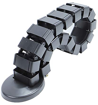 Cable Tidy Sleeves Cable Management Wire Tidy Cable Cover Protector Spine/Snake Type DIY Flexible for Home and Office Cord Organizer (130 * 6.8 * 3.5cm, Square, Black)