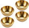 DOITOOL Lot de 4 mini bols ronds en acier inoxydable pour sauces, assaisonnement, sushis, ramequins et soucoupes, mini assiettes pour apéritif Doré