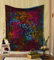 THE ART BOX Arc-en-Ciel Tapisserie Arbre de Vie tenture Murale tapisseries psychédéliques Coton Indien Double Couvre-lit Pique-Nique Plaque Murale décor Plafond Mur Art