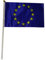 EU-Flagge, klein, 50 Stück, 14 x 21 cm, Mini-Banner, Europa
