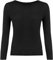Crazy Fashion Long Sleeve Plain Tshirts for Women UK Round Scoop Neck Stretchy Formal Casual Basic Slim Fit Jersy Ladies Tee Top Plus Size 8-22 Black