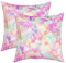 Kinder Tie Dye Kissenbezüge, Bohemian Batik Kissenbezüge für Schlafzimmer Wohnzimmer, Boho Psychedelic Throw Kissenbezüge, Trippy Tattoo Aquarell Dekorative Kissenbezüge,55x55 Set von 2