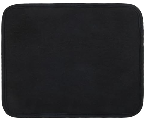 Windspeed 1PCS Bowling Ball Towel, 10x8 in Microfiber Bowling Ball Cleaner Towel with EZ Grip Dots, Non-Slip Shammy Pad for Cleaning Dirt/Oil to Boost Precision (Black)