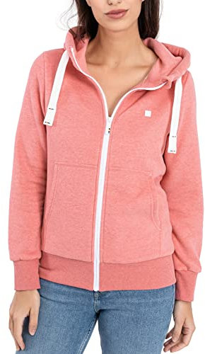 Deproc Active Damen Sweatjacke mit Kapuze Kapuzenjacke Zip Kapuzenpullover Fleecejacke Windbreaker Hoodie mit Reißverschluss FinjaCMYK Women