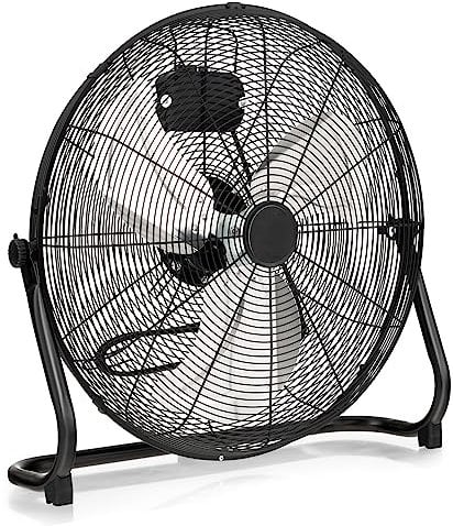 TANGZON 20 Floor Fan, 3 Speed High Velocity Metal Pedestal Fan with Tilt Function, Electric Floor Standing Cooling Fan for Home Gym Office Use