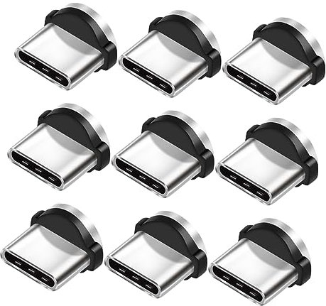 HOMSFOU 9 Stück Ladekabel Magnetkopf Magnetisches Ladekabel Ladekabel Magnetisches Ladegerät USB C Magnetischer Adapter USB-Ladegeräte Mini-USB-Magnetadapter Magnetischer