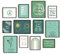 Set mit 12 grünen Postern für psychische Gesundheit für Beratungsbüro – beruhigende Dekoration, Wachstumsmindset, motivierende, positive Affirmationen für Kinder (20,3 x 25,4 cm, ungerahmt)