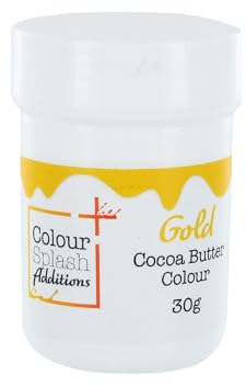 Colour Splash Additions Chocolate Colour | Gold Cocoa Butter For Cake Decorations, Truffles, Chocolates | Chocolate Paint - 30g