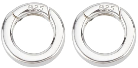 SUNNYCLUE 1 Box 925 Sterling Silber Halskette Ring Clip Feder Tor Ringe Feder O Ring Verschlüsse Armband Halskette Verkürzer Verschluss Karabiner Schnapp Clip O Ringe Für Schmuckherstellung Verschlüss