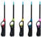 Jet Flame BBQ Lighters - 5 Pack Windproof Child-Resistant Multipack Large Refillable Safety Gas Candle Fire Lighters for Barbecue, Stove, Kitchen Cooker, Hobs, Camping (Assorted Colors) - ANGIX