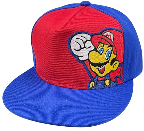 Ubephant Cappello Visiera Mario, Cappellino da Baseball Mario, Cappello Cappellino da Baseball Regolabile C-Appello, Compleanno Regalo per Bambino 5-10 Anni