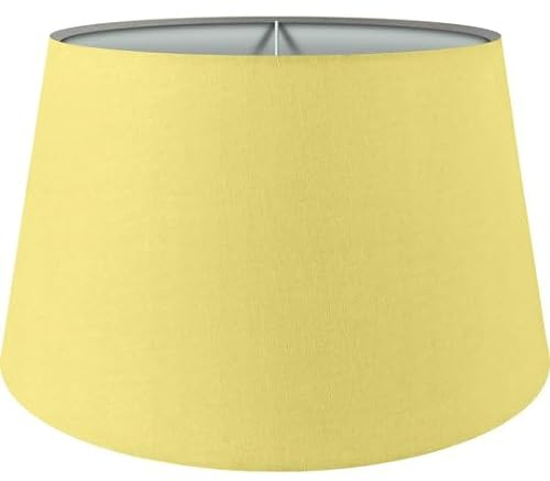 Wogati® Premium Lampenschirm E14/E27 Baumwolle | verschiedene Größen & Farben | Farbe: Gelb/Größe: XXL | Lampenschirm Stehlampe + Lampenschirm Hängelampe + Lampenschirm für Tischlampe