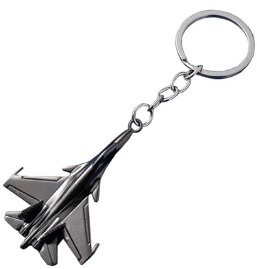 INSTITIZER Porte-clés avion de combat avion de guerre 3D bombardier avion avion porte-clés avion avion avion porte-clés porte-clés avion de bataille porte-clés pendentif militaire amateur cadeau,