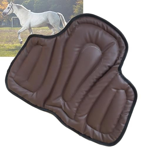 LNNLOO Westernsattel (45 X 55 cm), Pferdesattel, Verdickung/Verschleißfest, Stoßdämpfung/rutschfest, Aus PU-Memory-Schaum, Für Alle Sättel,Brown