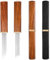 CPJJ 2 Pieces 2 In 1 Fruit Knife, Vegetable Knife, Double Blades Knife Set, Stainless Steel Kitchen Knife With Wooden Box, Handmade Perfect For Vegetables, Fruit For Camping, Hiking,Family(2Colors)