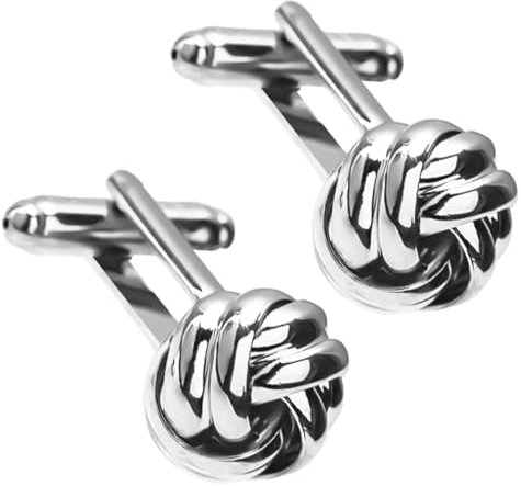 Knoten Manschettenknöpfe Herren, Personalisiert Twisted Manschettenknöpfe Herren mit Geschenkkasten Knoten Cufflinks für Anzug Hemd Hochzeit Tanzparty Ferien Jubiläum Business Graduation Gift