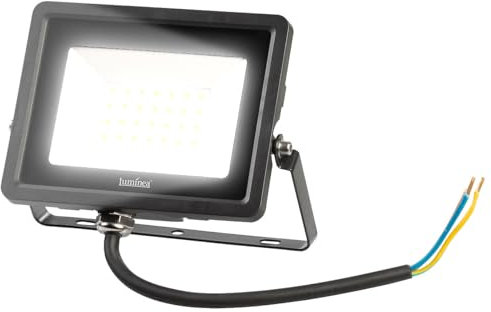 Luminea Lampe de travail LED : mini projecteur LED, 20 W, 2000 lm, IP65, 4000 K, blanc lumière du jour (projecteur LED, spot blanc lumière du jour, étanche)