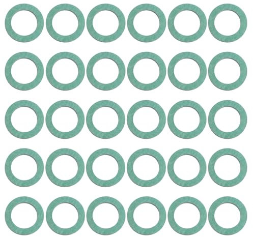 SG Store 30pcs Green Fibre Washer 1/2 Inch (18 x 12 x 1.5 mm) Sealing Washers High Temperature Fibre Washer for Gas Hob Boiler Diverter Valve