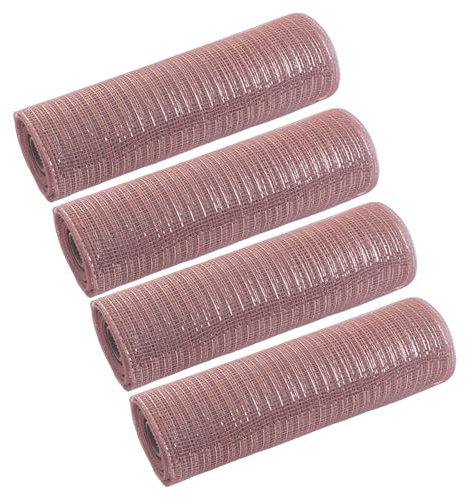 Sehuby 4 Rollen Netzstoff, Kunststoff, mehrfarbig, leicht, wasserdicht, für Bastelarbeiten, Feiertagsdekorationen, Weihnachtsbaum-Dekoration