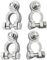 4 Pcs Battery Terminals Connectors Clamp Universal 12V/24V Car Battery Terminal Clamps with Anti-Corrosion Pads Positive and Negative Pair for Marine RV Motorcycles