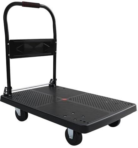 Plattformwagen Transportwagen Lagerwagen Klappbar Transporthilfe mit Lenkrollen, Klappwagen Faltbar, Geräuscharmer Wagen, bis 400 kg Tragkraft