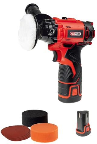 KS Tools 515.4760F Polisseuse sur batterie 12V avec accessoires | Polisseuse sur batterie 12V avec accessoires