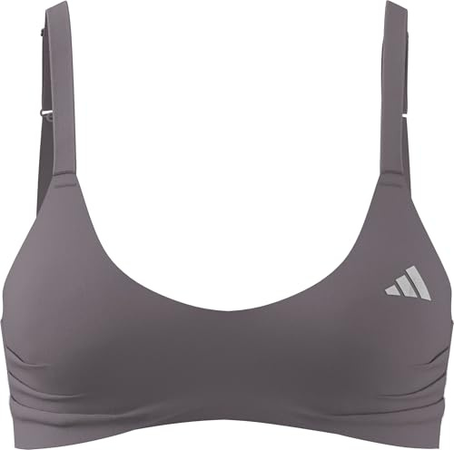 adidas Women's Optime Essentials Workout Light Support Bra Adjustable Straps, preloved fig, S