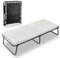 Klappbett für Einzelbett, 80 x 190 cm, klappbares Gästebett mit Matratze aus Memory-Schaum, 7 cm, ergonomischer Komfort, kompakt und robust, Belastung 150 kg, für Gäste und Büro, Schwarz