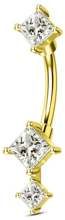 Agrewd Minimalistischer Rook Augenbrauen Piercing Schmuck Gold Silber 16G Bauchnabelpiercing 316L Chirurgenstahl Piercing Helix Tragus für Frauen 6 8 mm