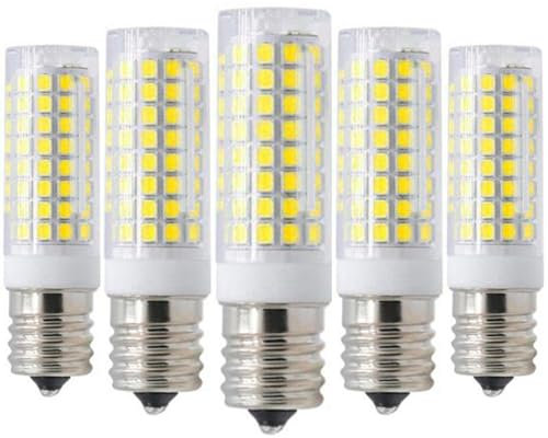 E17 LED Lampadina 10W, 10W Equivalente 100W E17 Sostituzione Alogena, AC110V, Confezione da 5, Angolo di Fascio 360 ° Dimmerabile 1000LM(Bianco Freddo)