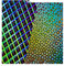 3D -Drucker -Build -Platte, 264x276mm PEK Kaleidoscope + H5H Skynetmuster -Build -Plattform, Flexible Federstahlplattenbehörde, Druckerzubehör für AnyCubic Kobra S1 Combo