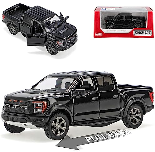 alles-meine.de GmbH Ford F*150 Raptor Schwarz Pick-Up 14. Generation Ab 2020 ca 1/43 1/36 Modell Auto mit individiuellem Wunschkennzeichen