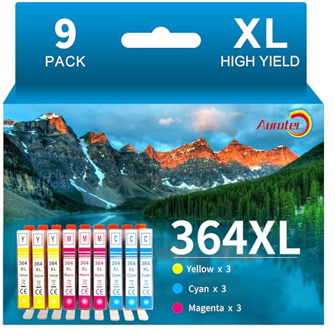 Aurotec 364XL Farbe Druckerpatronen kompatible für HP 364XL Farbe(3C/3M/3Y) | 364 XL Farbe Patronen für HP Photosmart 5520 6520 5510 6510 7520,Deskjet 3520 3070A,Officejet 4610 4622. Hochwertige Tinte.