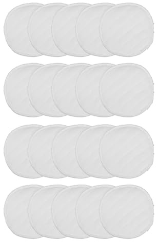 Didiseaon Coppette Assorbilatte Riutilizzabili in Cotone 20 Pezzi, Assorbenti Lavabili per Allattamento Post-partum, Forniture per L’allattamento al Seno, Morbidi Dischetti Traspiranti