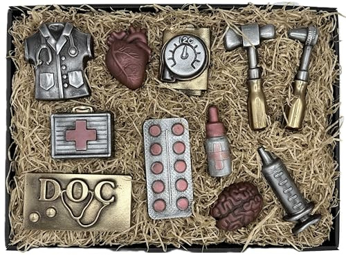 Luxus Schokolade Set für Ärzte – Medizinische Instrumente aus Schokolade – Perfektes Arzt Geschenk