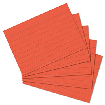 Herlitz 10901197 Karteikarte A7, liniert, orange, 100 Stück, 2