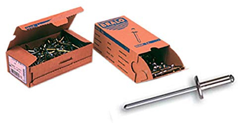 Bralo - Remache aluminio/acero cabeza ancha diámetro 4x16mm