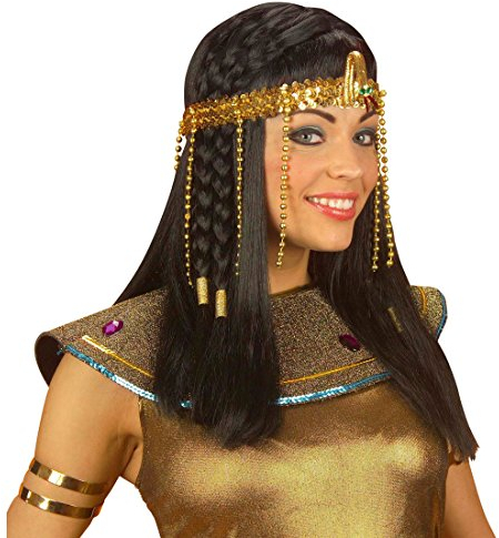 Cleopatra Kopfschmuck Ägypterin Haarschmuck gold Ägyptische Königin Haarkette Fasching Ägypten Göttin Haarkranz Kopfschmuck Römin Griechin Kleopatra Goldschmuck Antike Mottoparty Accessoire Karneval Kostüm Zubehör