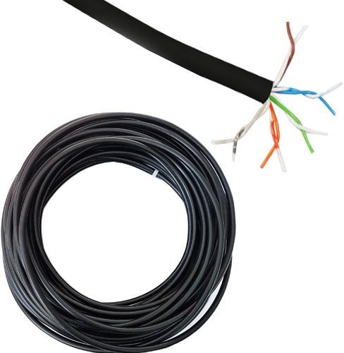 50m Black Outdoor Telephone/Communication Cable – 5 Pair 10 Core – BT Wire Meter Reel – IDC Install CW1128 Water Resistance Twin Way