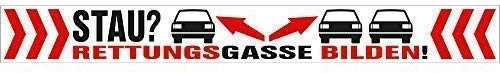 PVC-Aufkleber - STAU ? Rettungsgasse bilden ! - 302062/1 - Gr. ca. 70cm x 8cm